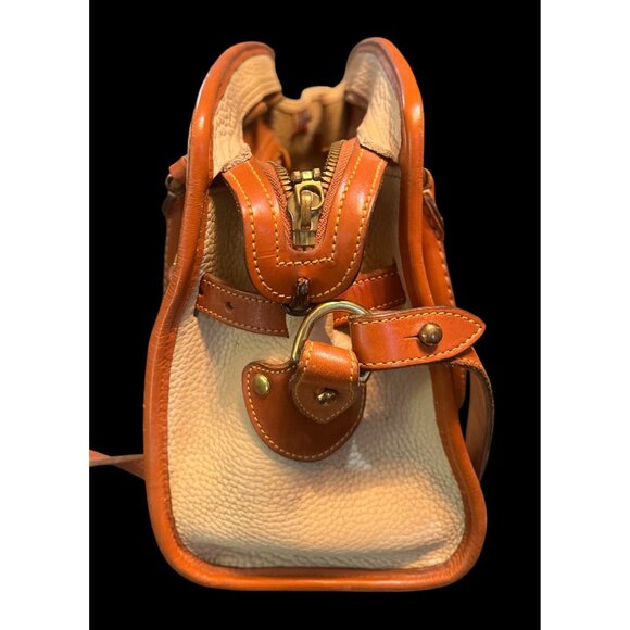 Vtg Dooney & Bourke Pebble Leather Double Handle Handbag Shoulder Bag Satchel Bo - Picture 8 of 12